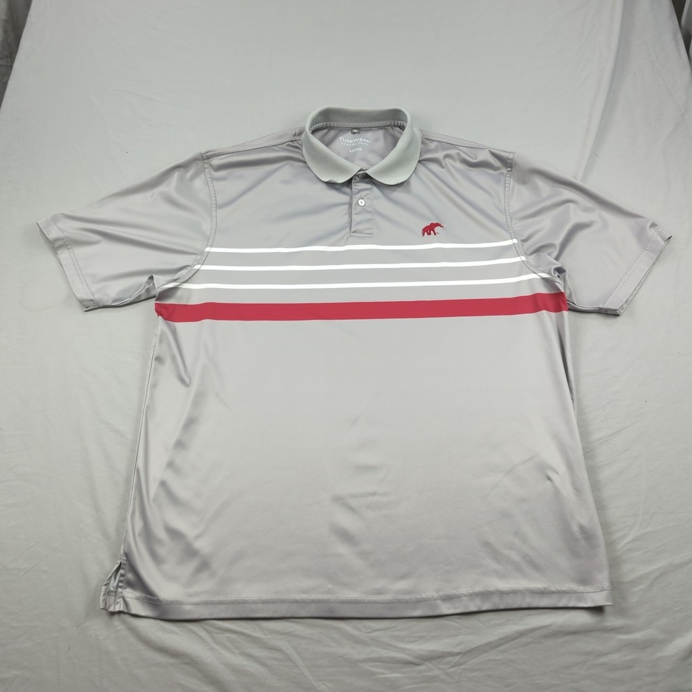 Alabama Crimson Tide Shirt Mens Extra Large Gray Striped Tuskwear NCAA Football